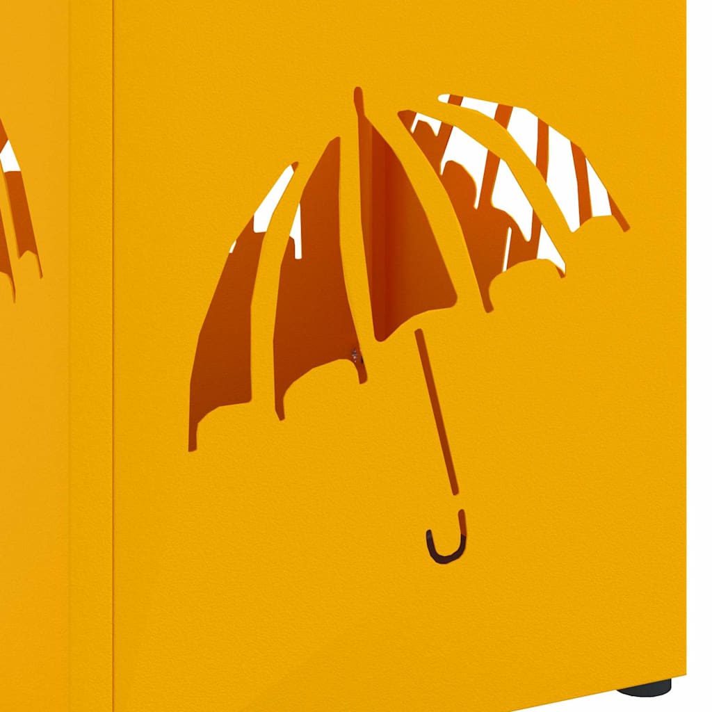 Paraplu Standaard Mosterdgeel 15,5 x 15,5 x 49 cm Metaal is nu te koop bij PeponiXL, paradijselijk wonen!