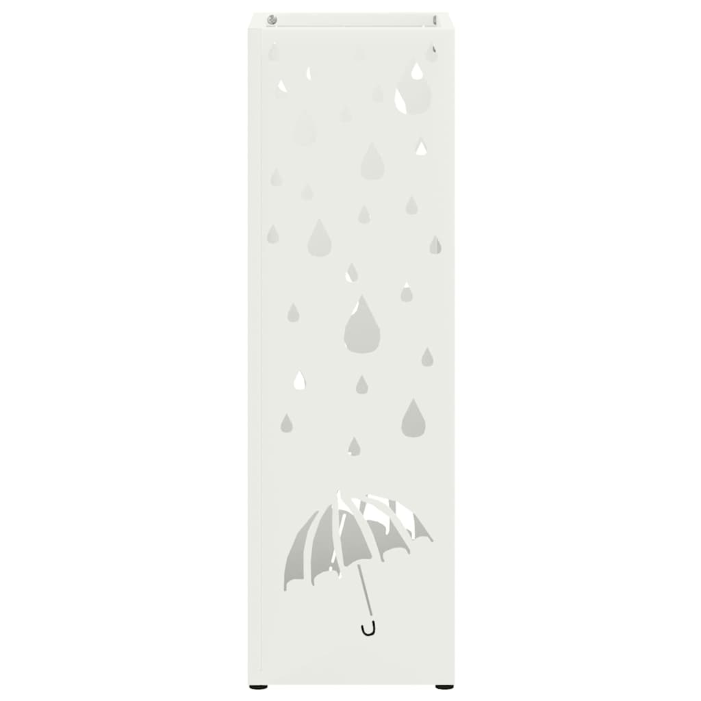 Paraplu Standaard met opslag Wit 15,5 x 15,5 x 49 cm Metaal is nu te koop bij PeponiXL, paradijselijk wonen!