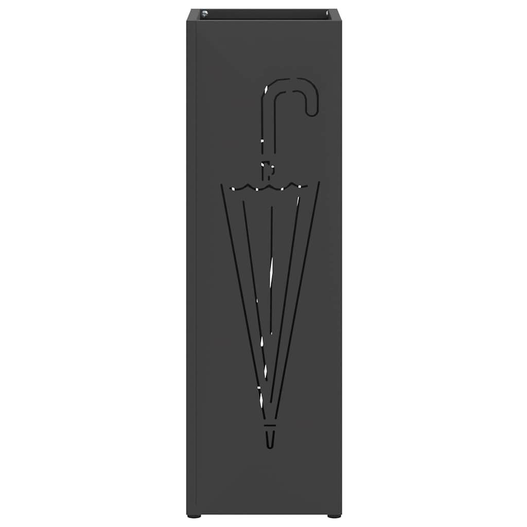 Paraplu Standaard met opslag Zwart 15,5 x 15,5 x 49 cm Metaal is nu te koop bij PeponiXL, paradijselijk wonen!
