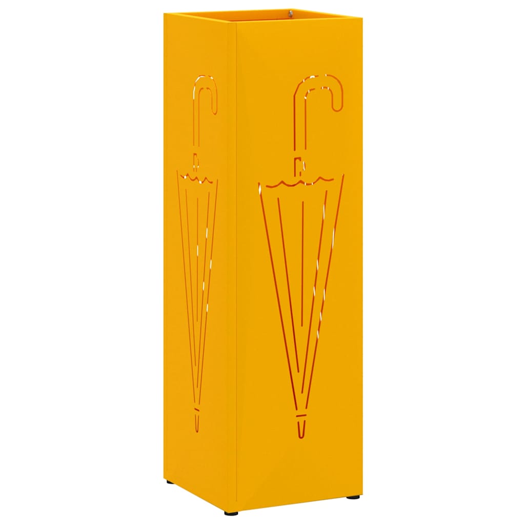 Paraplu Standaard Mosterdgeel 15,5 x 15,5 x 49 cm Metaal is nu te koop bij PeponiXL, paradijselijk wonen!