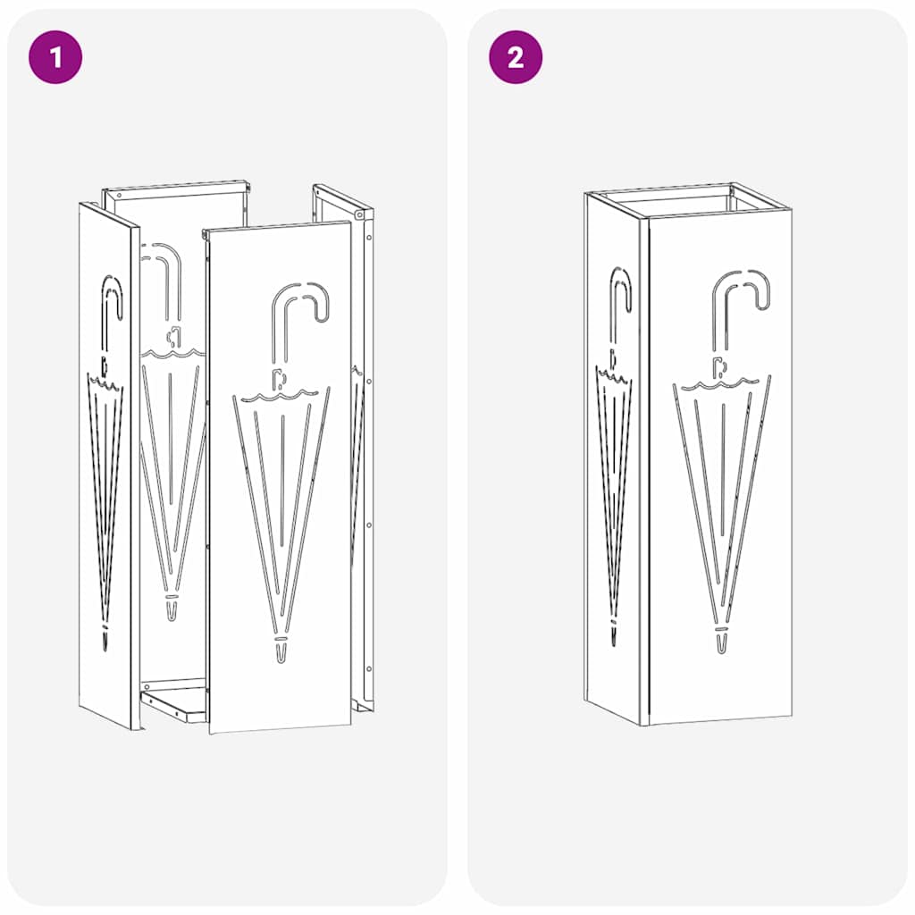 Paraplu Standaard met opslag Wit 15,5 x 15,5 x 49 cm Metaal is nu te koop bij PeponiXL, paradijselijk wonen!