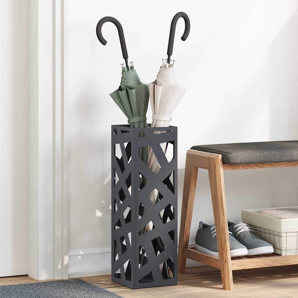 Paraplu Standaard Antraciet 15,5 x 15,5 x 49 cm Metaal is nu te koop bij PeponiXL, paradijselijk wonen!