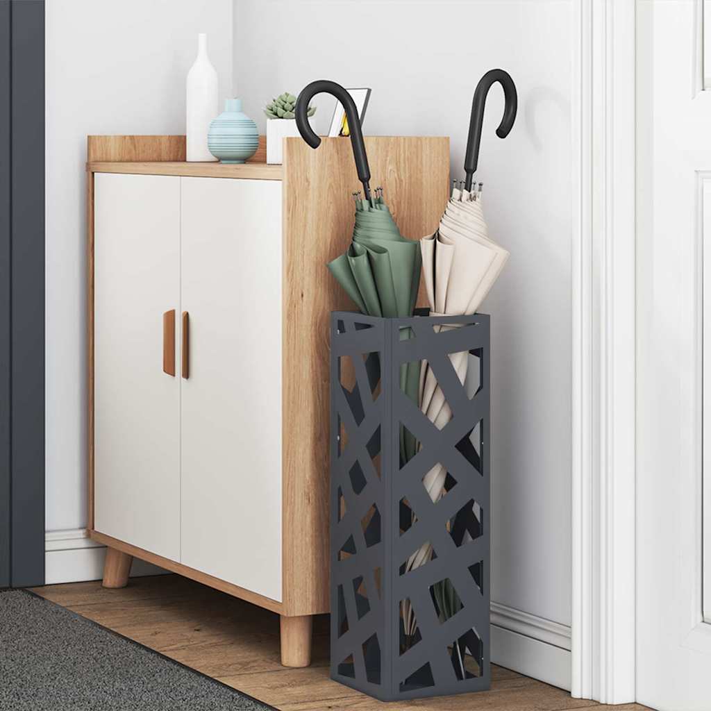 Paraplu Standaard Antraciet 15,5 x 15,5 x 49 cm Metaal is nu te koop bij PeponiXL, paradijselijk wonen!