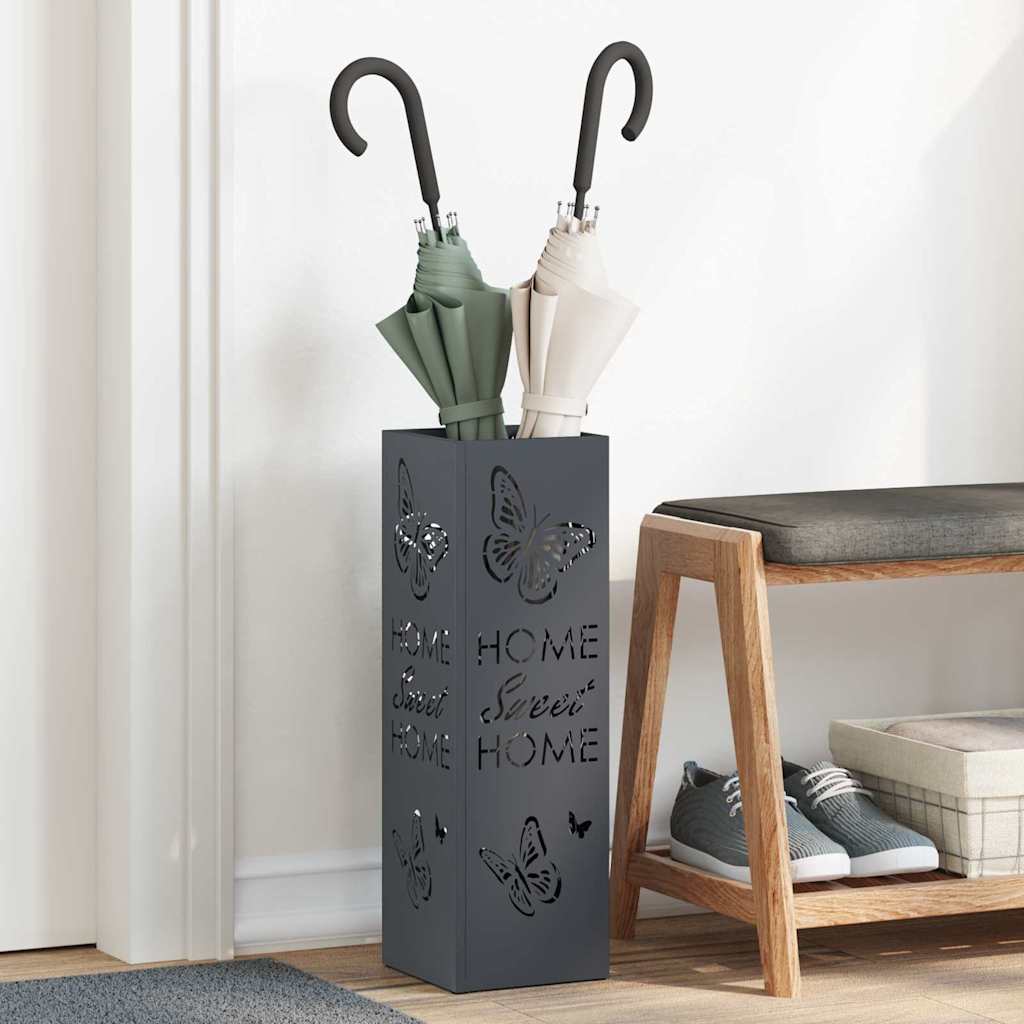 Paraplu Standaard Antraciet 15,5 x 15,5 x 49 cm Metaal is nu te koop bij PeponiXL, paradijselijk wonen!