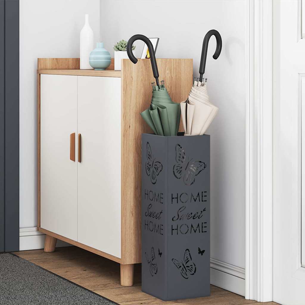 Paraplu Standaard Antraciet 15,5 x 15,5 x 49 cm Metaal is nu te koop bij PeponiXL, paradijselijk wonen!