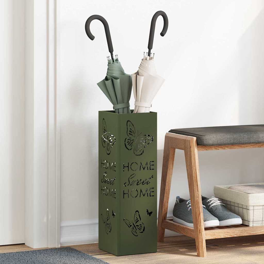 Paraplu Standaard Olijfgroen 15,5 x 15,5 x 49 cm Metaal is nu te koop bij PeponiXL, paradijselijk wonen!
