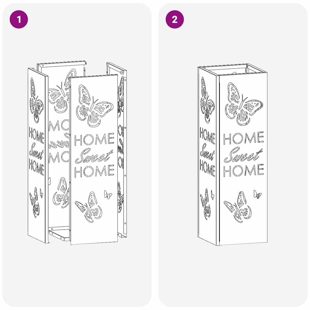 Paraplu Standaard met opslag Wit 15,5 x 15,5 x 49 cm Metaal is nu te koop bij PeponiXL, paradijselijk wonen!