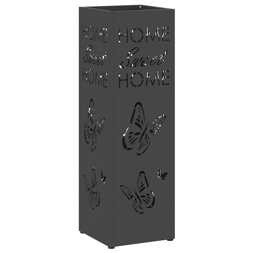 Paraplu Standaard met opslag Zwart 15,5 x 15,5 x 49 cm Metaal is nu te koop bij PeponiXL, paradijselijk wonen!