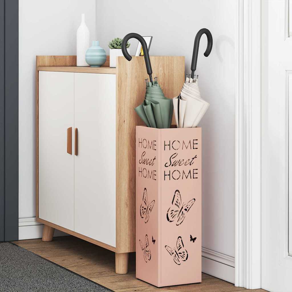 Paraplu Standaard met opslag Roze 15,5 x 15,5 x 49 cm Metaal is nu te koop bij PeponiXL, paradijselijk wonen!