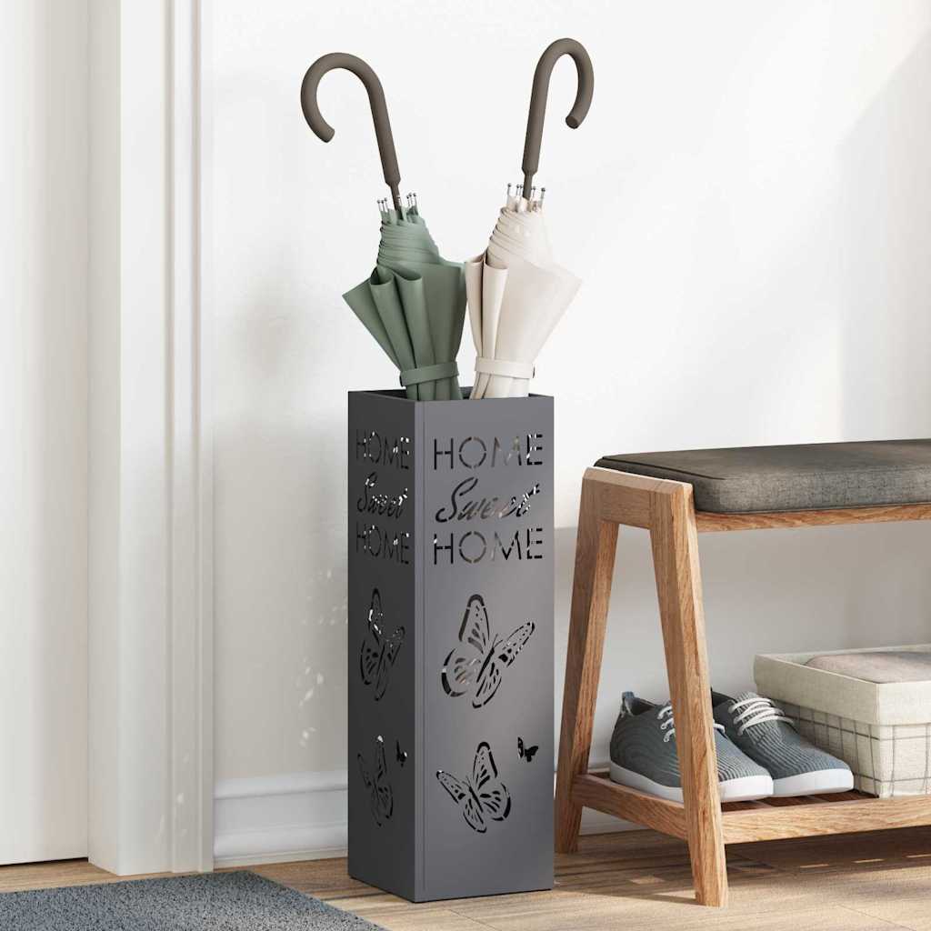 Paraplu Standaard Antraciet 15,5 x 15,5 x 49 cm Metaal is nu te koop bij PeponiXL, paradijselijk wonen!
