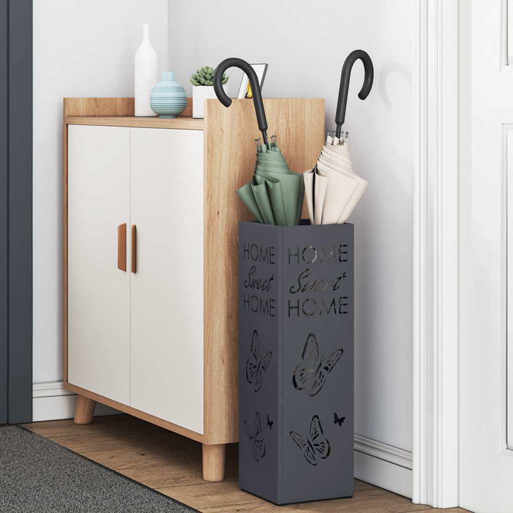 Paraplu Standaard Antraciet 15,5 x 15,5 x 49 cm Metaal is nu te koop bij PeponiXL, paradijselijk wonen!