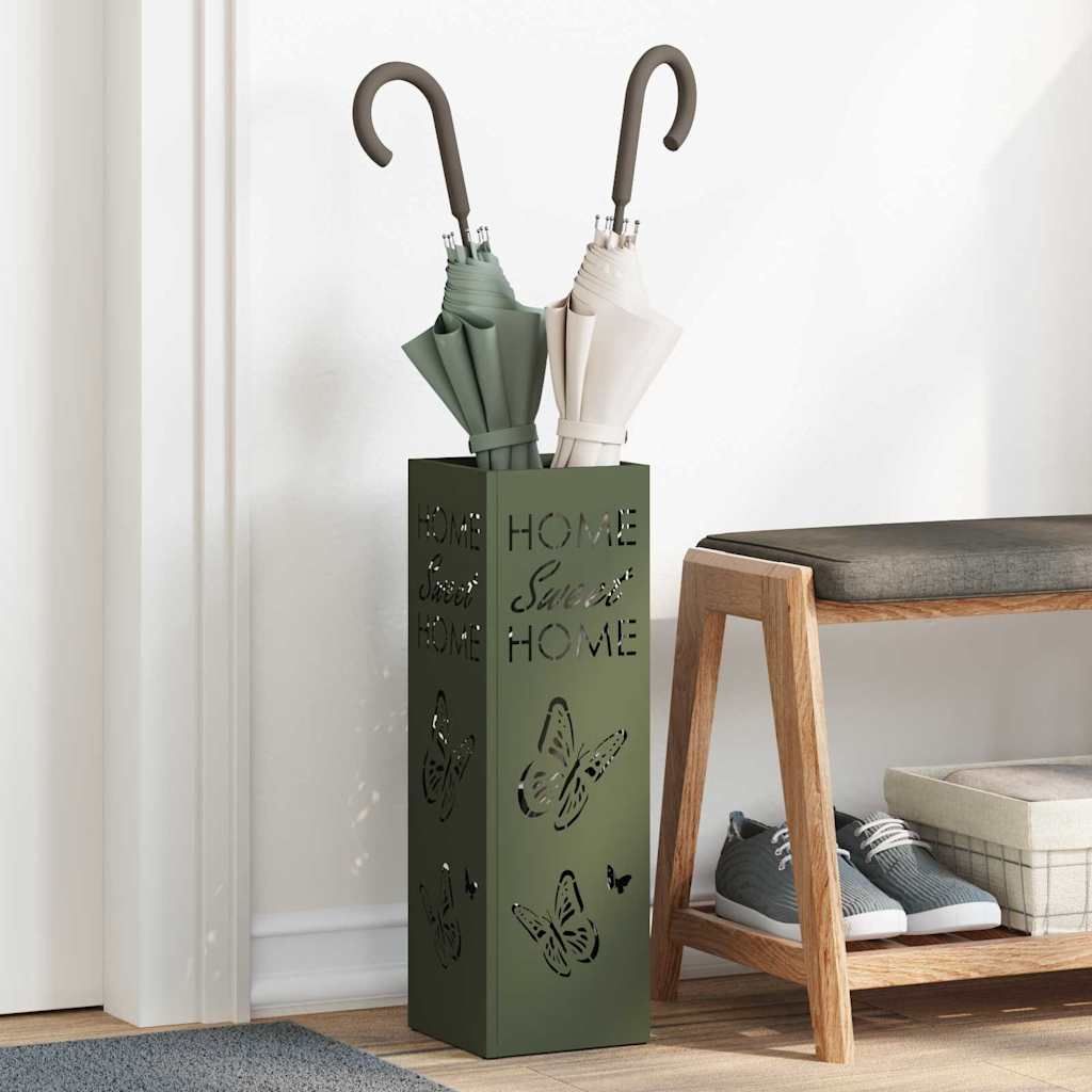 Paraplu Standaard Olijfgroen 15,5 x 15,5 x 49 cm Metaal is nu te koop bij PeponiXL, paradijselijk wonen!