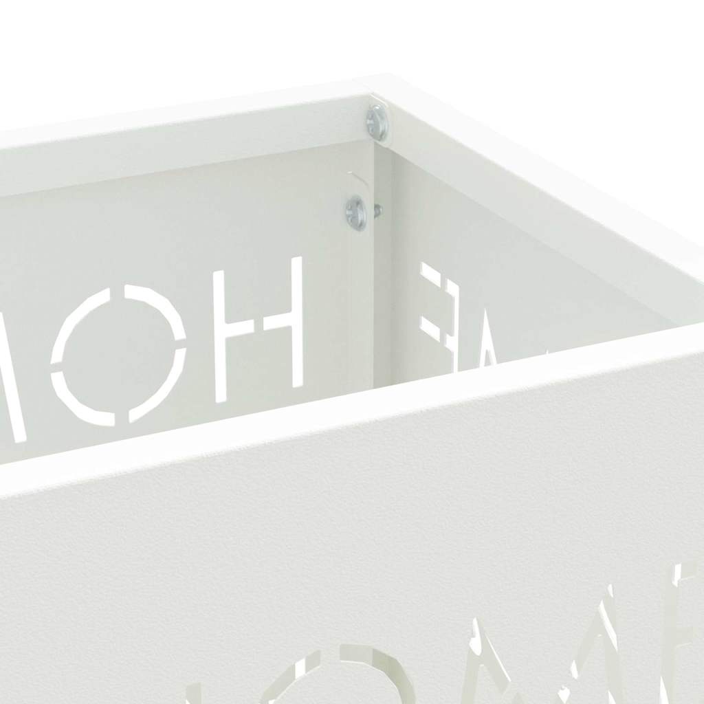 Paraplu Standaard met opslag Wit 15,5 x 15,5 x 49 cm Metaal is nu te koop bij PeponiXL, paradijselijk wonen!