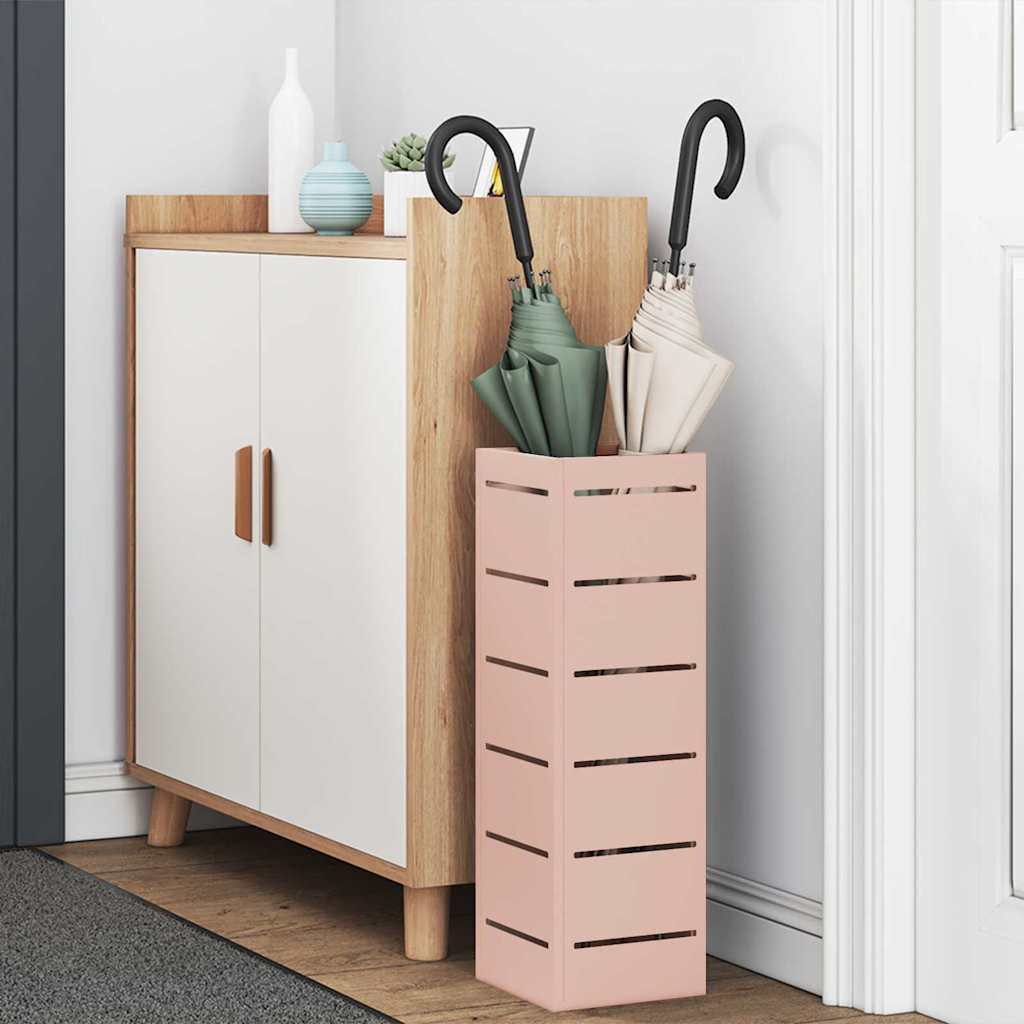 Paraplu Standaard met opslag Roze 15,5 x 15,5 x 49 cm Metaal is nu te koop bij PeponiXL, paradijselijk wonen!