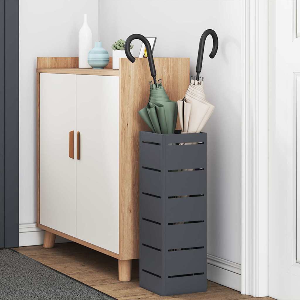 Paraplu Standaard Antraciet 15,5 x 15,5 x 49 cm Metaal is nu te koop bij PeponiXL, paradijselijk wonen!