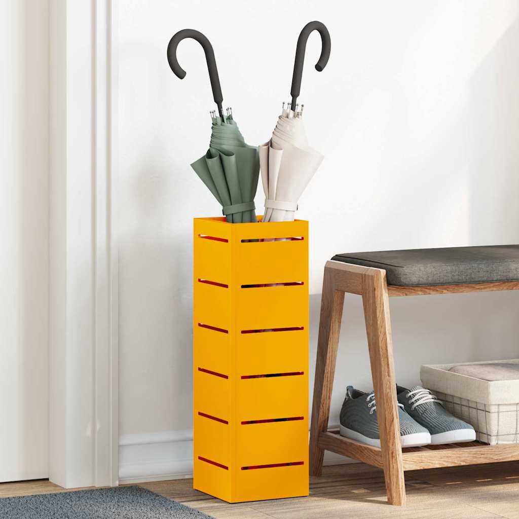 Paraplu Standaard Mosterdgeel 15,5 x 15,5 x 49 cm Metaal is nu te koop bij PeponiXL, paradijselijk wonen!