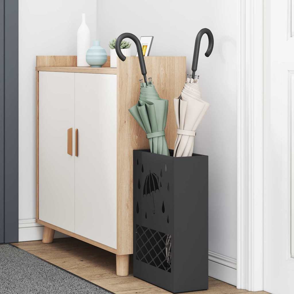 Paraplu Standaard Zwart 28 x 12 x 41 cm Staal is nu te koop bij PeponiXL, paradijselijk wonen!