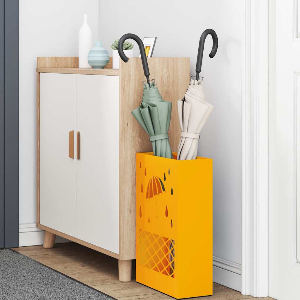 Paraplu Standaard Mosterdgeel 28 x 12 x 41 cm Staal is nu te koop bij PeponiXL, paradijselijk wonen!