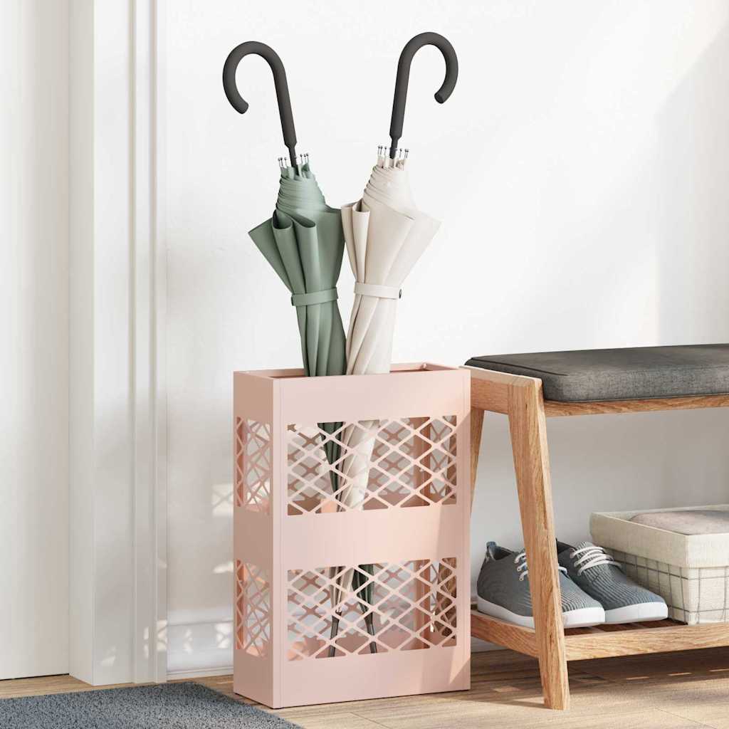 Paraplu Standaard Roze 28 x 12 x 41 cm Staal is nu te koop bij PeponiXL, paradijselijk wonen!
