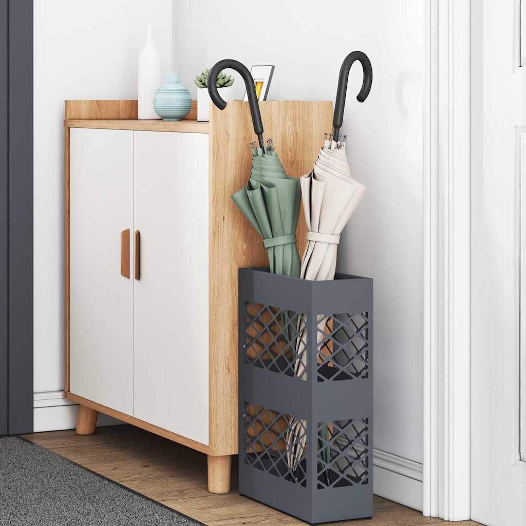 Paraplu Standaard Antraciet 28 x 12 x 41 cm Staal is nu te koop bij PeponiXL, paradijselijk wonen!