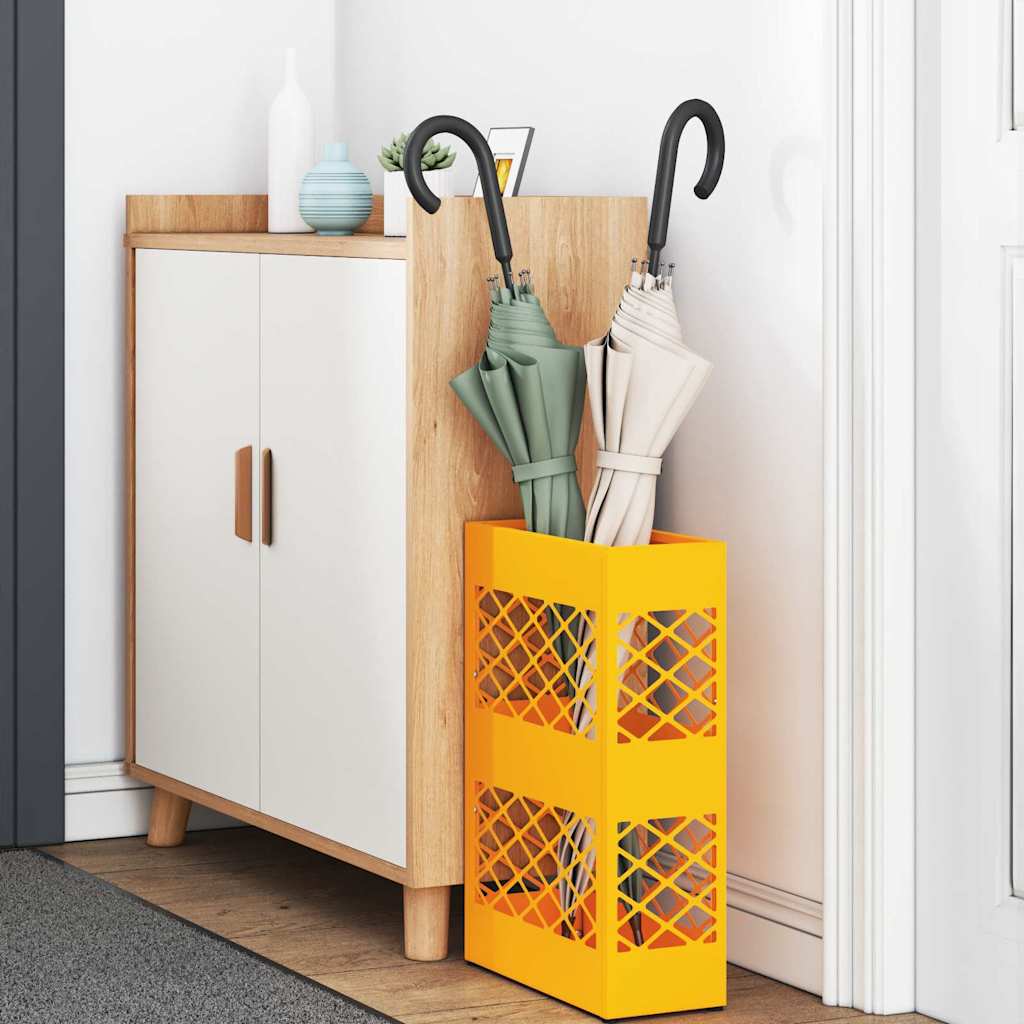 Paraplu Standaard Mosterdgeel 28 x 12 x 41 cm Staal is nu te koop bij PeponiXL, paradijselijk wonen!