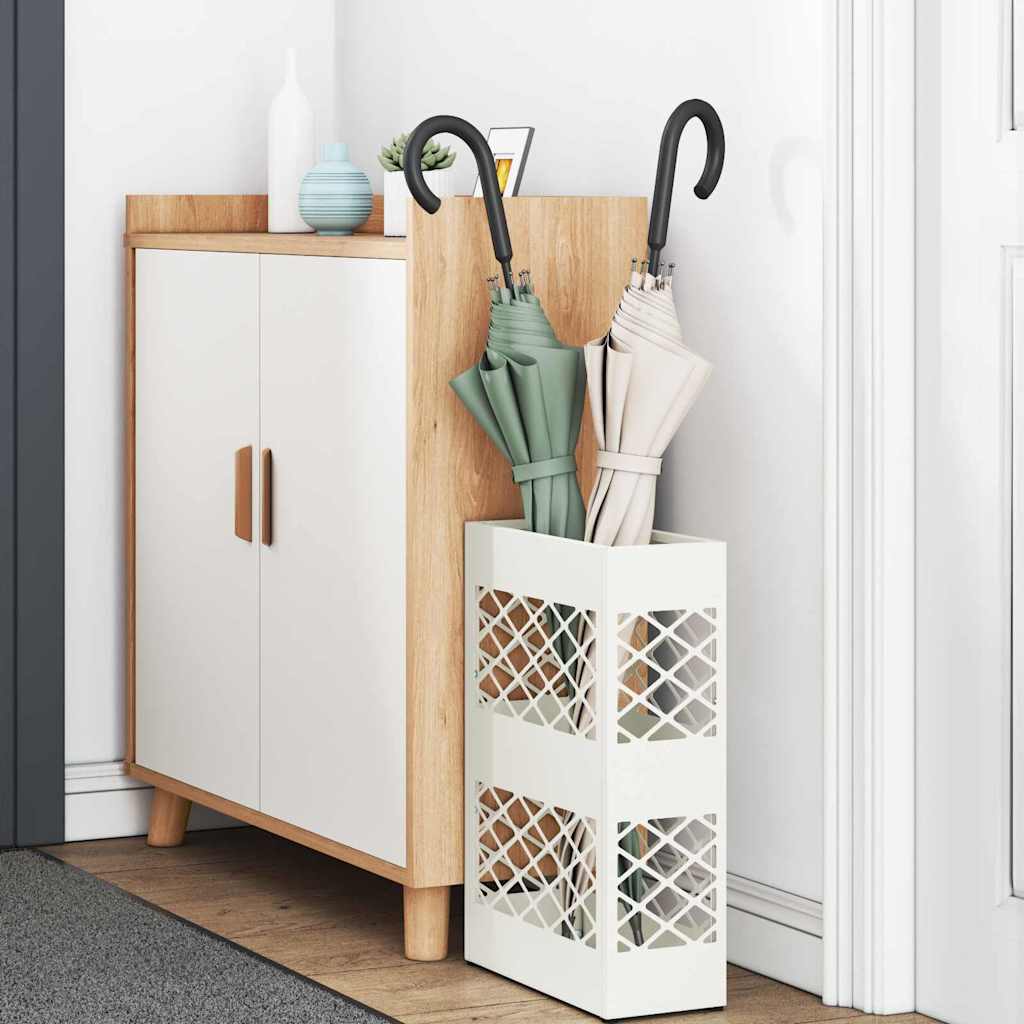 Paraplu Standaard Wit 28 x 12 x 41 cm Staal is nu te koop bij PeponiXL, paradijselijk wonen!