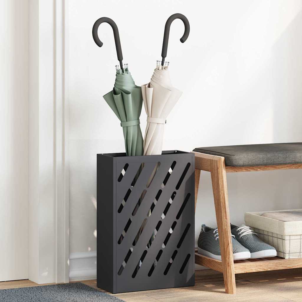 Paraplu Standaard Zwart 28 x 12 x 41 cm Staal is nu te koop bij PeponiXL, paradijselijk wonen!
