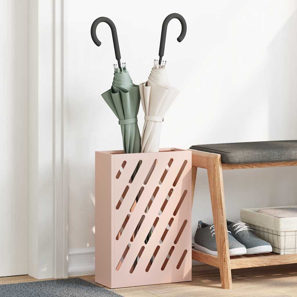 Paraplu Standaard Roze 28 x 12 x 41 cm Staal is nu te koop bij PeponiXL, paradijselijk wonen!