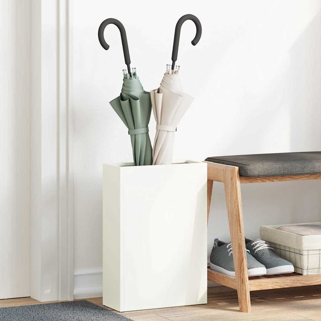 Paraplu Standaard Wit 28 x 12 x 41 cm Staal is nu te koop bij PeponiXL, paradijselijk wonen!
