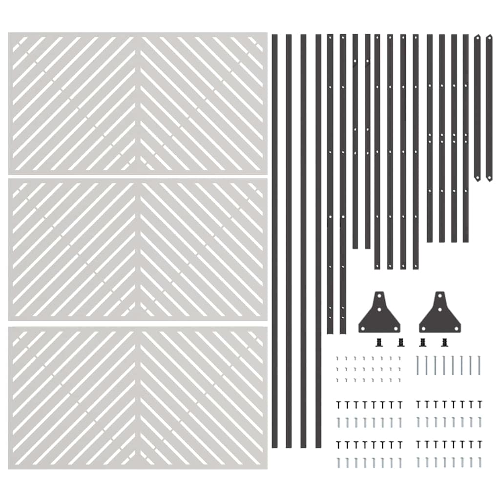 Privacyscherm Grijs 100 x 50 x 180 cm Staal is nu te koop bij PeponiXL, paradijselijk wonen!