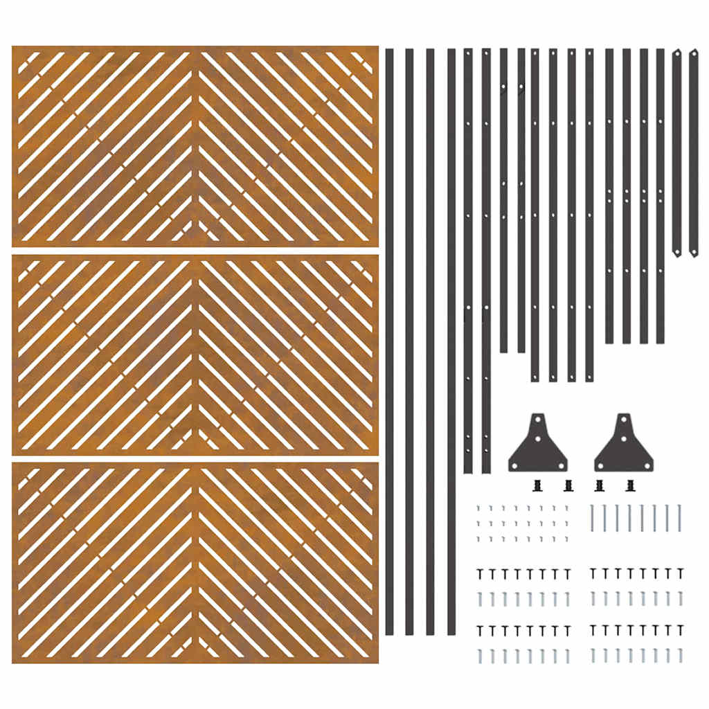 Privacyscherm Grijs 100 x 50 x 180 cm Staal is nu te koop bij PeponiXL, paradijselijk wonen!