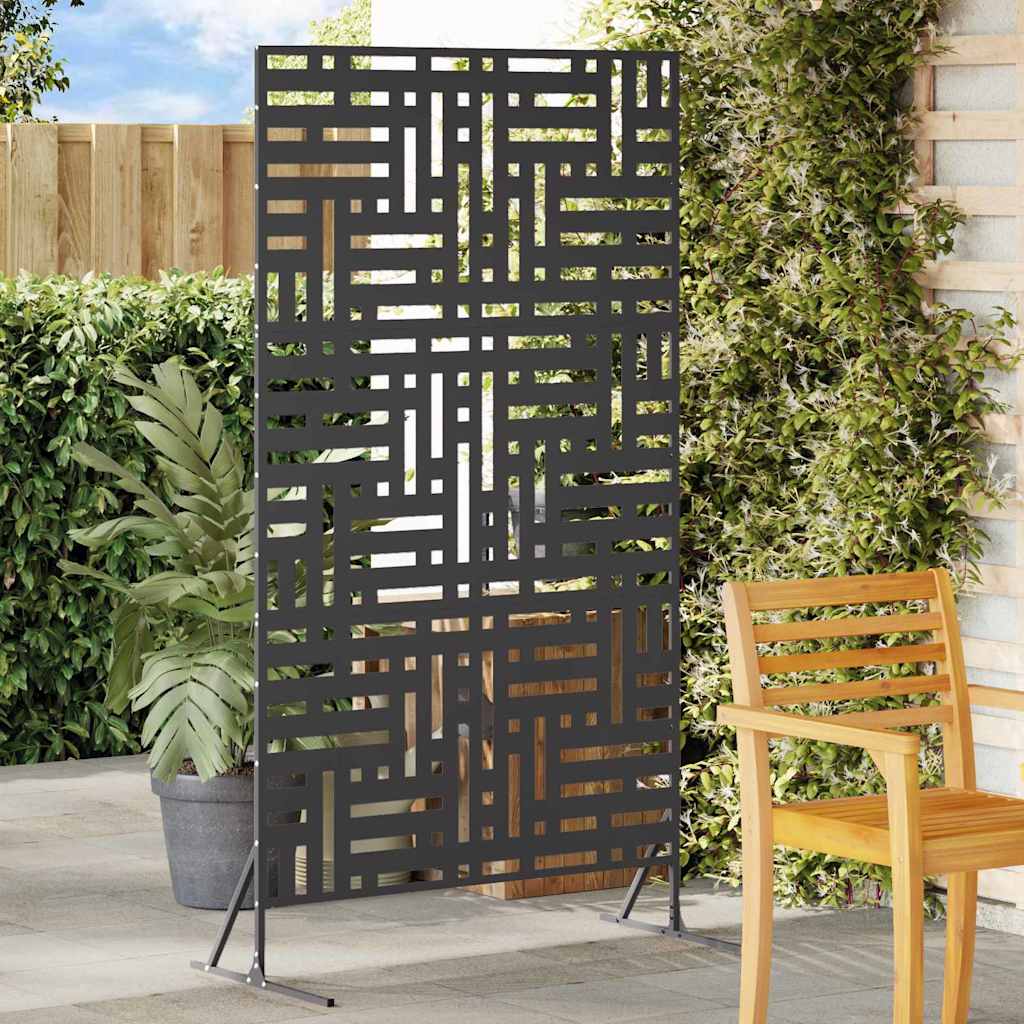 Privacyscherm Zwart 100 x 50 x 180 cm Staal is nu te koop bij PeponiXL, paradijselijk wonen!