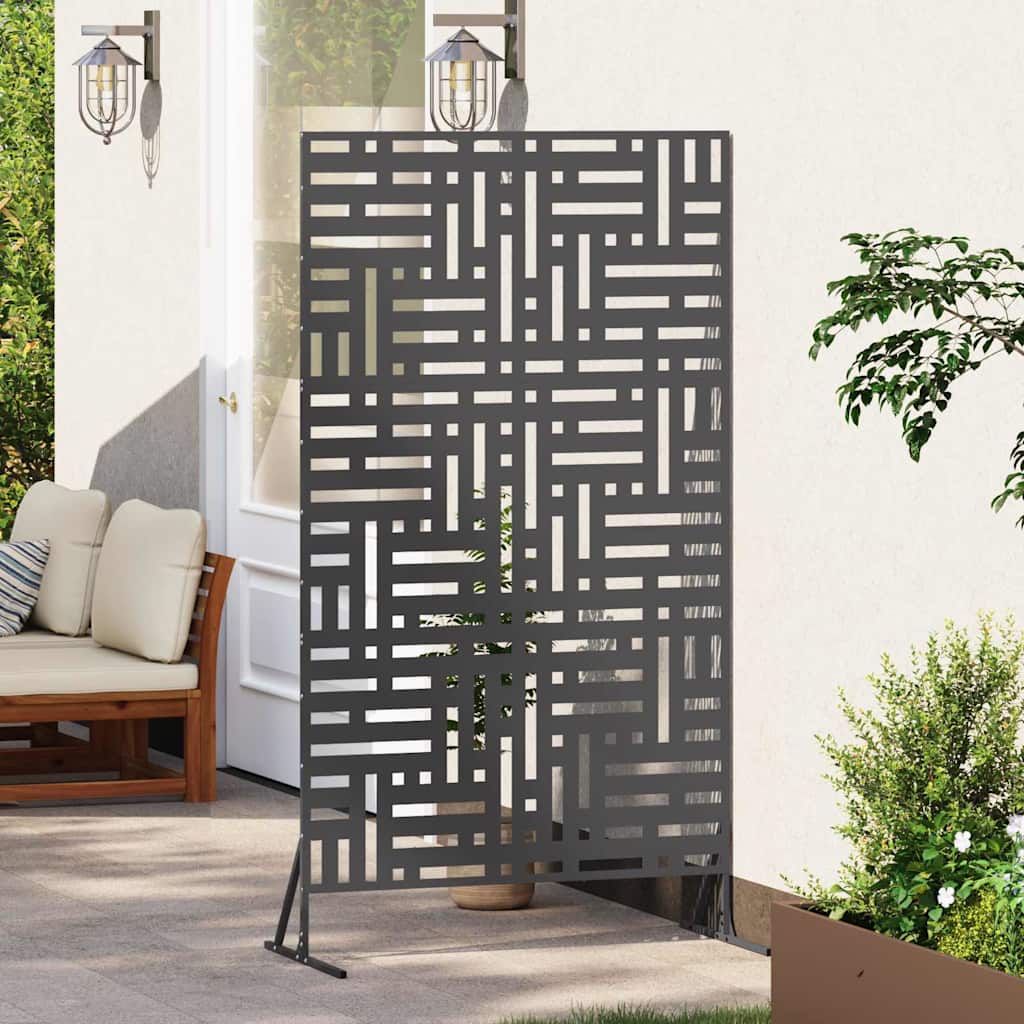 Privacyscherm Zwart 100 x 50 x 180 cm Staal is nu te koop bij PeponiXL, paradijselijk wonen!