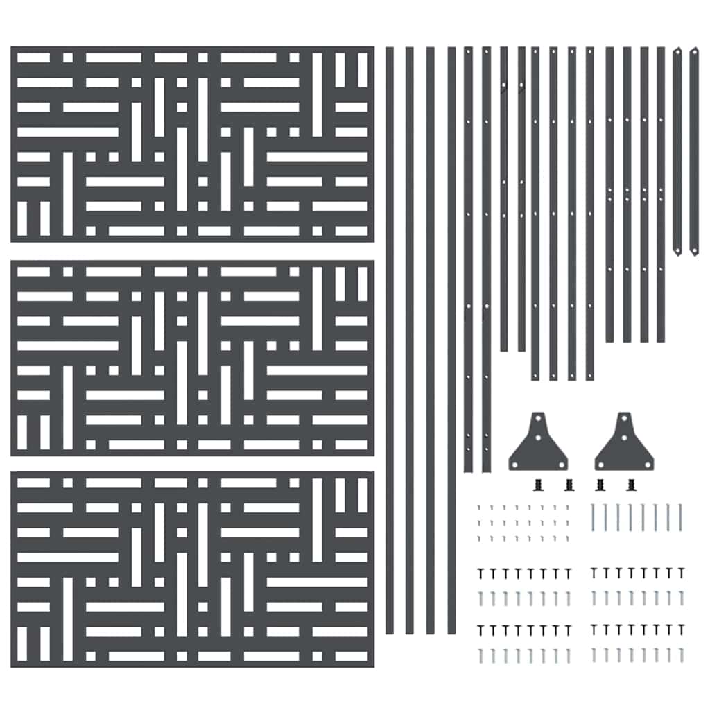 Privacyscherm Antraciet 100 x 50 x 180 cm Staal is nu te koop bij PeponiXL, paradijselijk wonen!