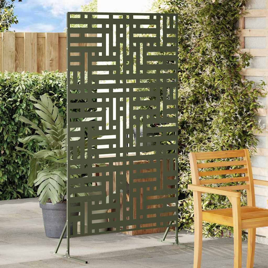 Privacyscherm Olijfgroen 100 x 50 x 180 cm Staal is nu te koop bij PeponiXL, paradijselijk wonen!