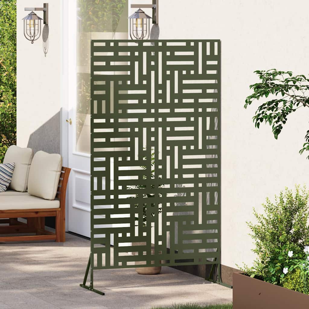 Privacyscherm Olijfgroen 100 x 50 x 180 cm Staal is nu te koop bij PeponiXL, paradijselijk wonen!