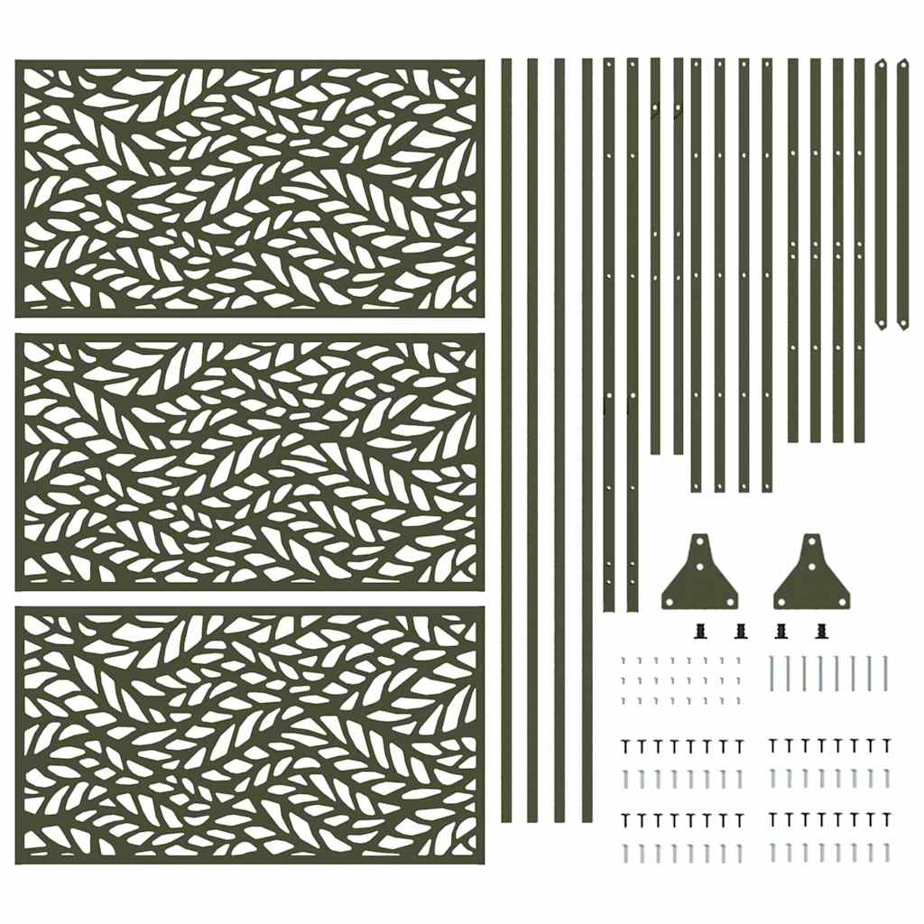 Privacyscherm Olijfgroen 100 x 50 x 180 cm Staal is nu te koop bij PeponiXL, paradijselijk wonen!