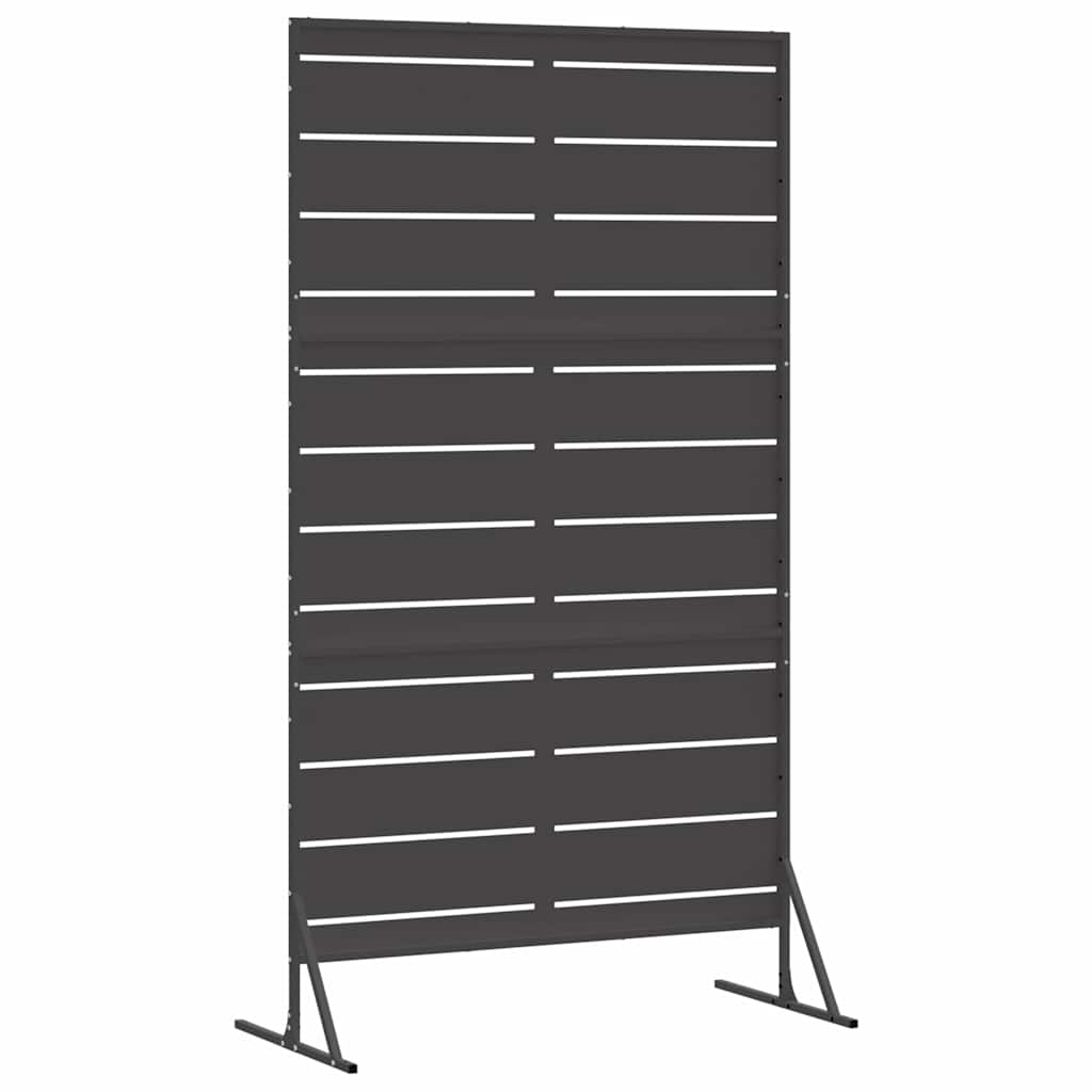 Privacyscherm 100 x 50 x 180 cm Staal Zwart is nu te koop bij PeponiXL, paradijselijk wonen!