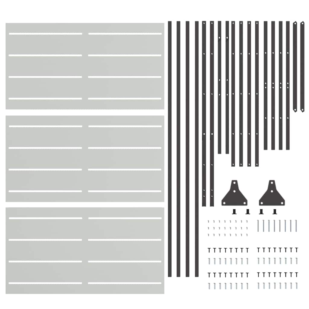 Privacyscherm Grijs 100 x 50 x 180 cm Staal is nu te koop bij PeponiXL, paradijselijk wonen!