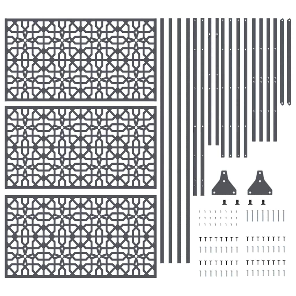 Privacyscherm Antraciet 100 x 50 x 180 cm Staal is nu te koop bij PeponiXL, paradijselijk wonen!