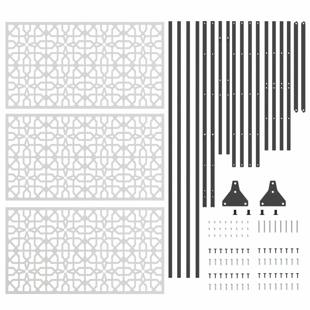 Privacyscherm Grijs 100 x 50 x 180 cm Staal is nu te koop bij PeponiXL, paradijselijk wonen!