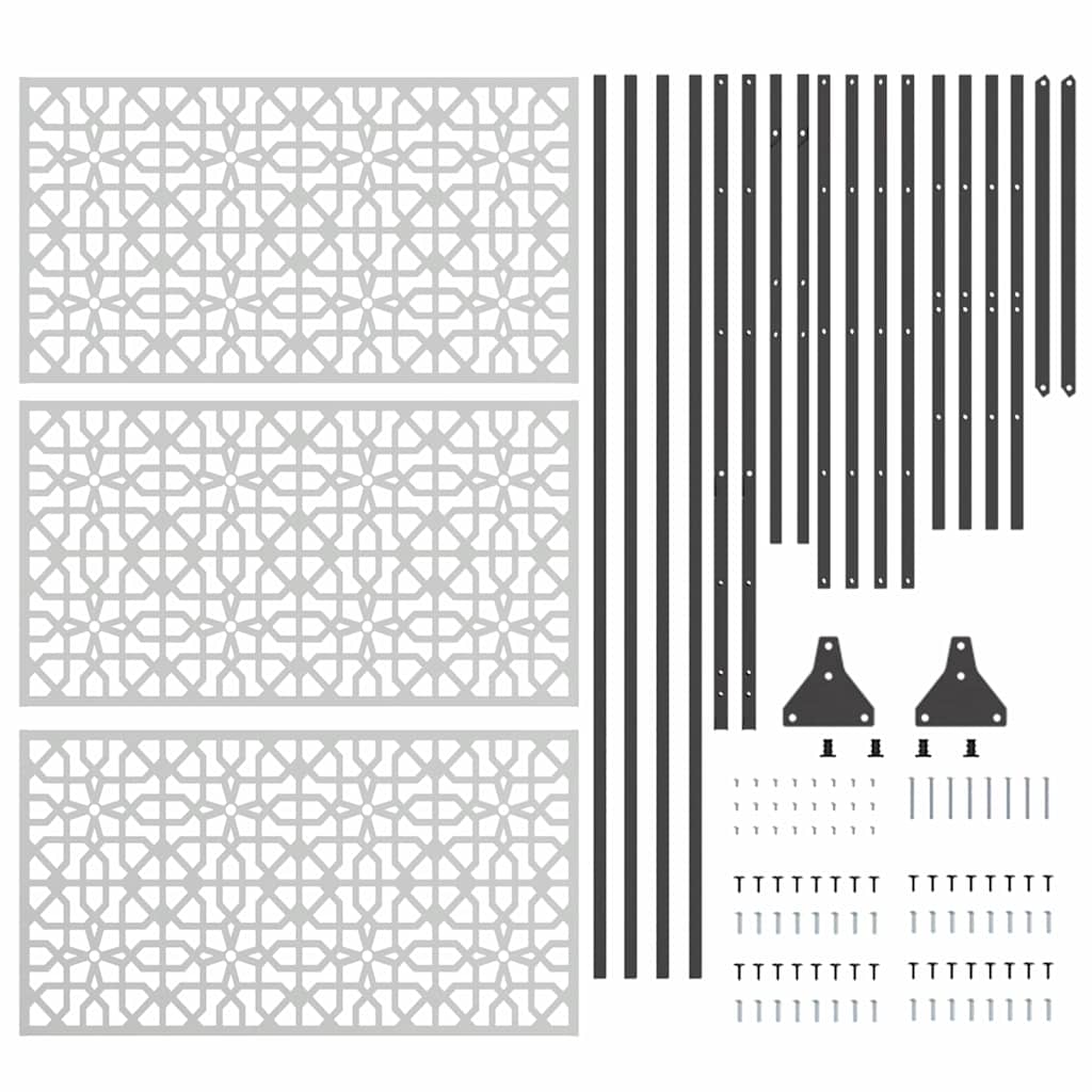 Privacyscherm Grijs 100 x 50 x 180 cm Staal is nu te koop bij PeponiXL, paradijselijk wonen!