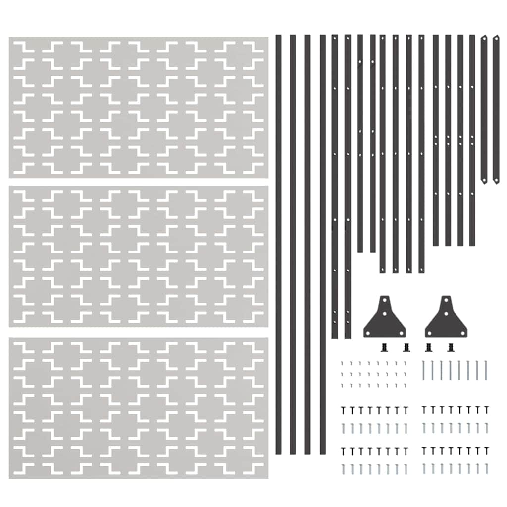 Privacyscherm Grijs 100 x 50 x 180 cm Staal is nu te koop bij PeponiXL, paradijselijk wonen!