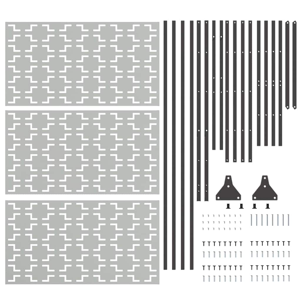 Privacyscherm Grijs 100 x 50 x 180 cm Staal is nu te koop bij PeponiXL, paradijselijk wonen!