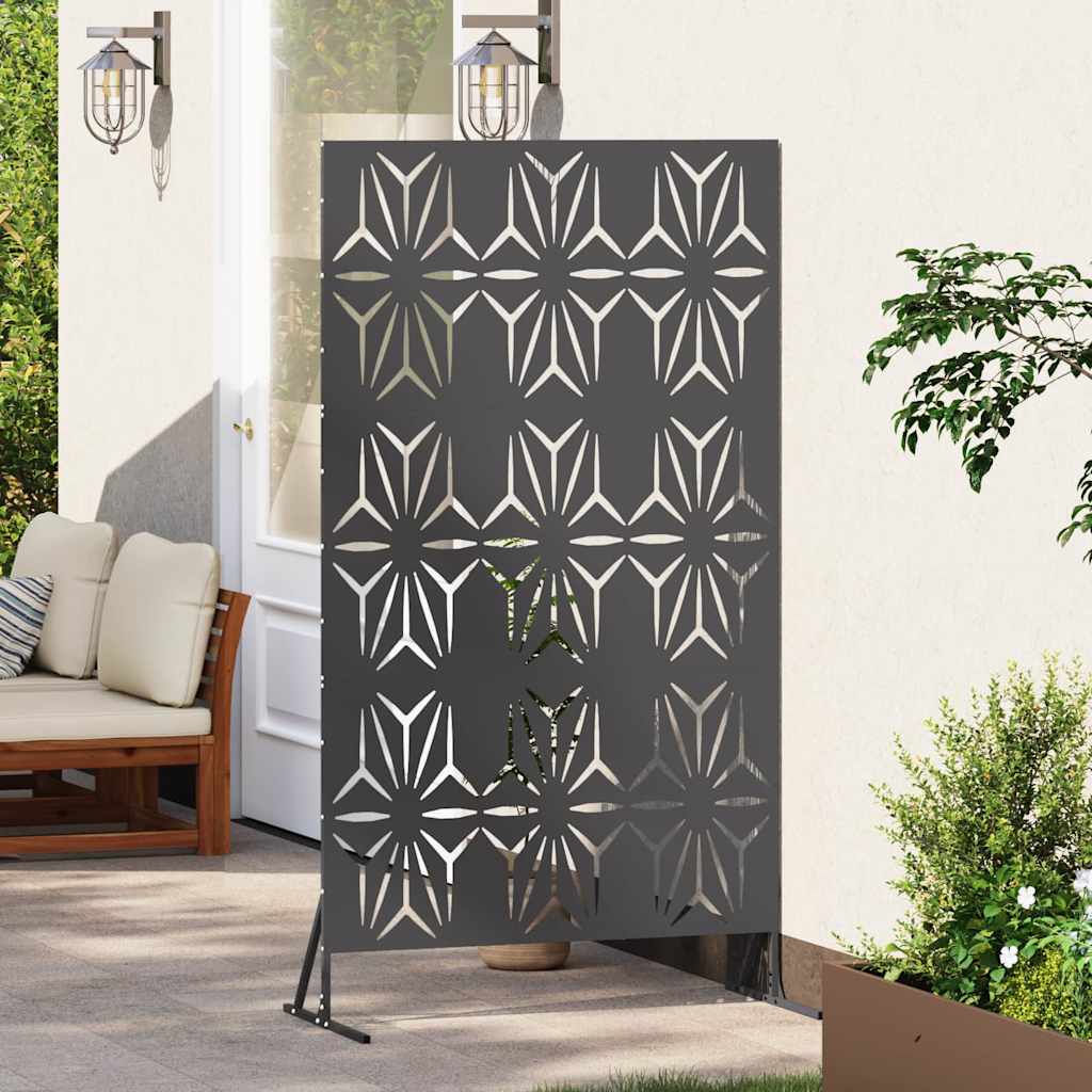 Privacyscherm Zwart 100 x 50 x 180 cm Staal is nu te koop bij PeponiXL, paradijselijk wonen!