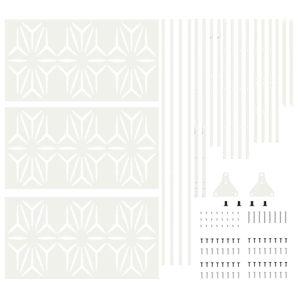 Privacyscherm Wit 100 x 50 x 180 cm Staal is nu te koop bij PeponiXL, paradijselijk wonen!