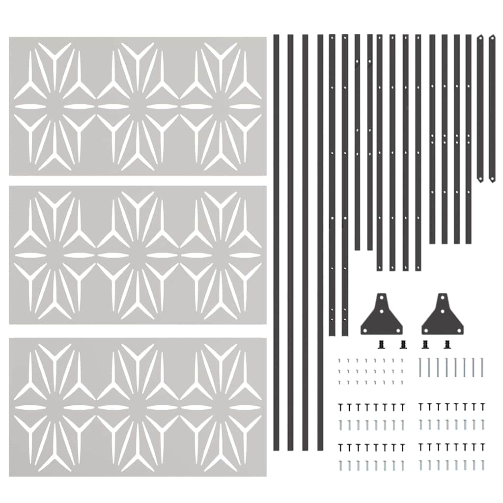 Privacyscherm Grijs 100 x 50 x 180 cm Staal is nu te koop bij PeponiXL, paradijselijk wonen!