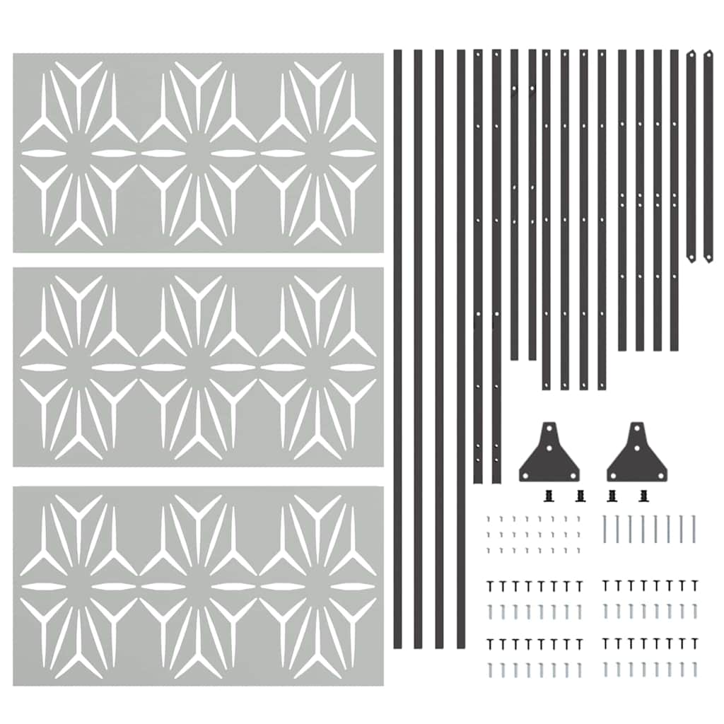 Privacyscherm Grijs 100 x 50 x 180 cm Staal is nu te koop bij PeponiXL, paradijselijk wonen!