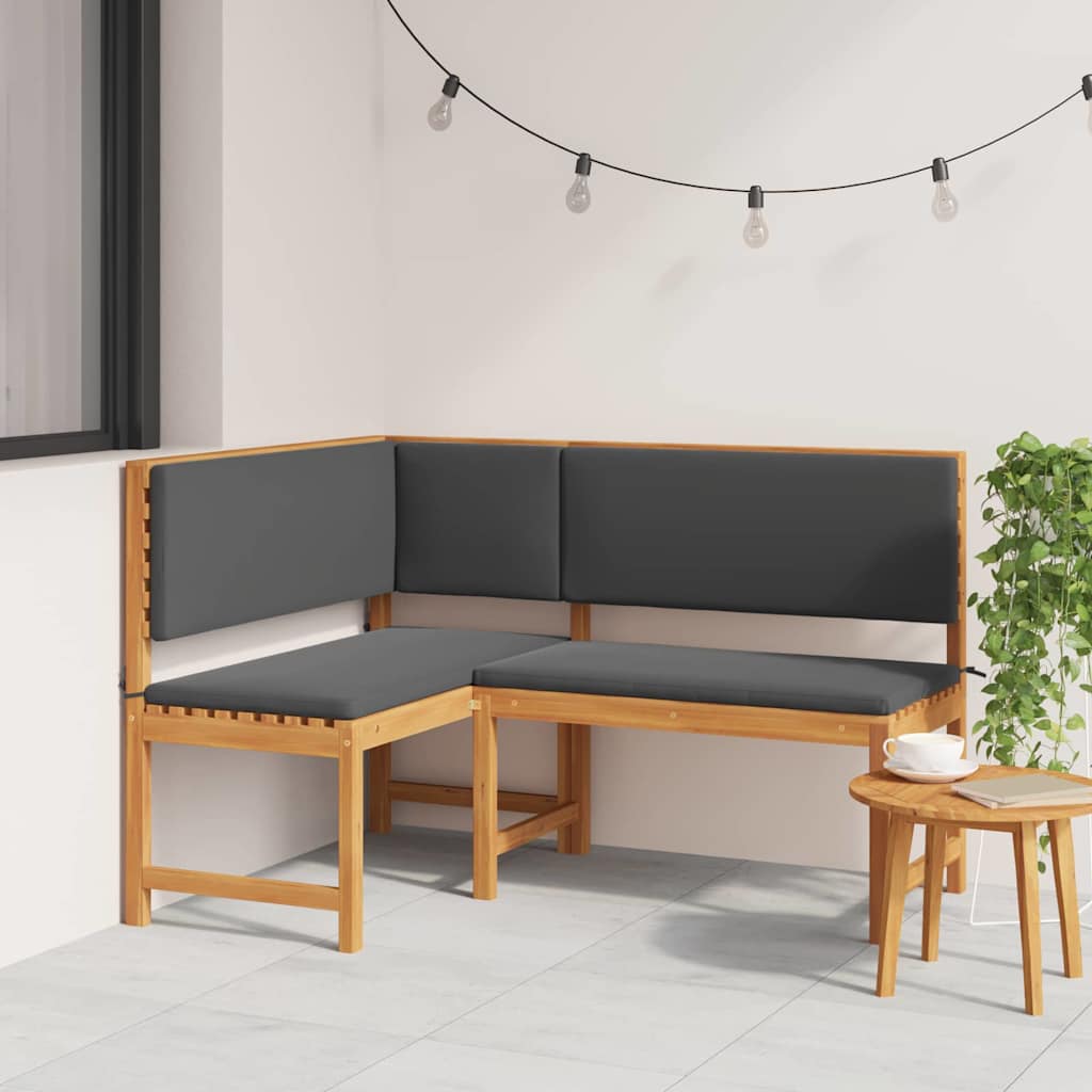 Tuinstoel met kussen Bruin 140 x 100 x 91cm Massief acaciahout is nu te koop bij PeponiXL, paradijselijk wonen!