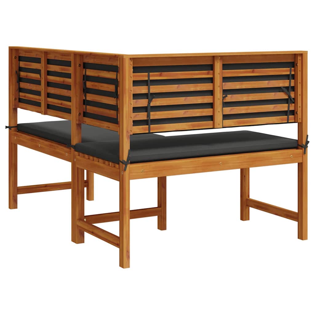 Tuinstoel met kussen Bruin 140 x 100 x 91cm Massief acaciahout is nu te koop bij PeponiXL, paradijselijk wonen!